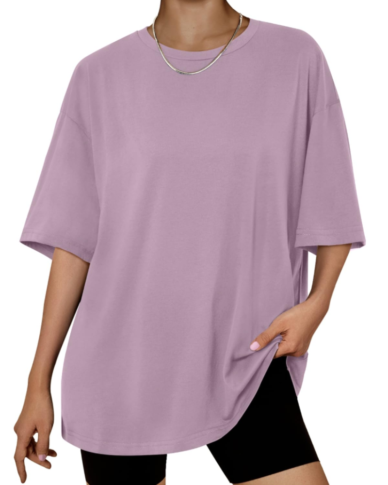 Fantasia Women's Oversized T-Shirt – Short Sleeve Loose Fit Casual Summer Tunic Top