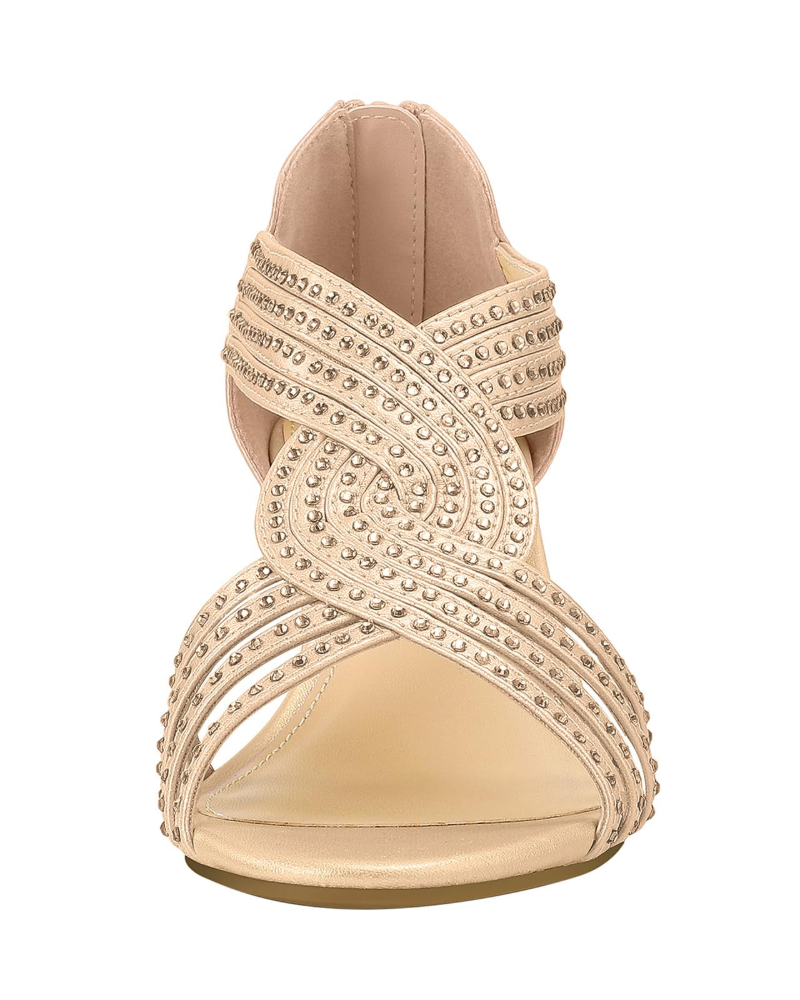 Sophia Women's Rhinestone Wedge Sandals – Platform Evening & Wedding Shoes