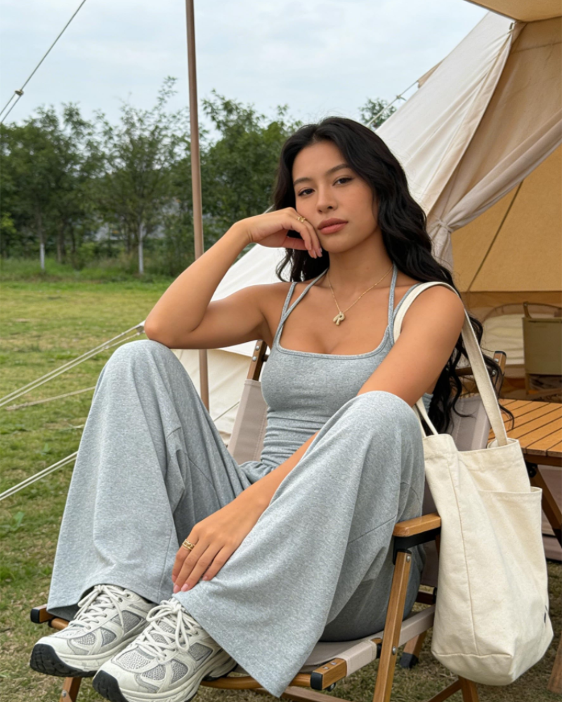 Avery Women's Wide Leg Jumpsuit – Sleeveless Spaghetti Strap One-Piece Outfit