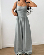 Avery Women's Wide Leg Jumpsuit – Sleeveless Spaghetti Strap One-Piece Outfit