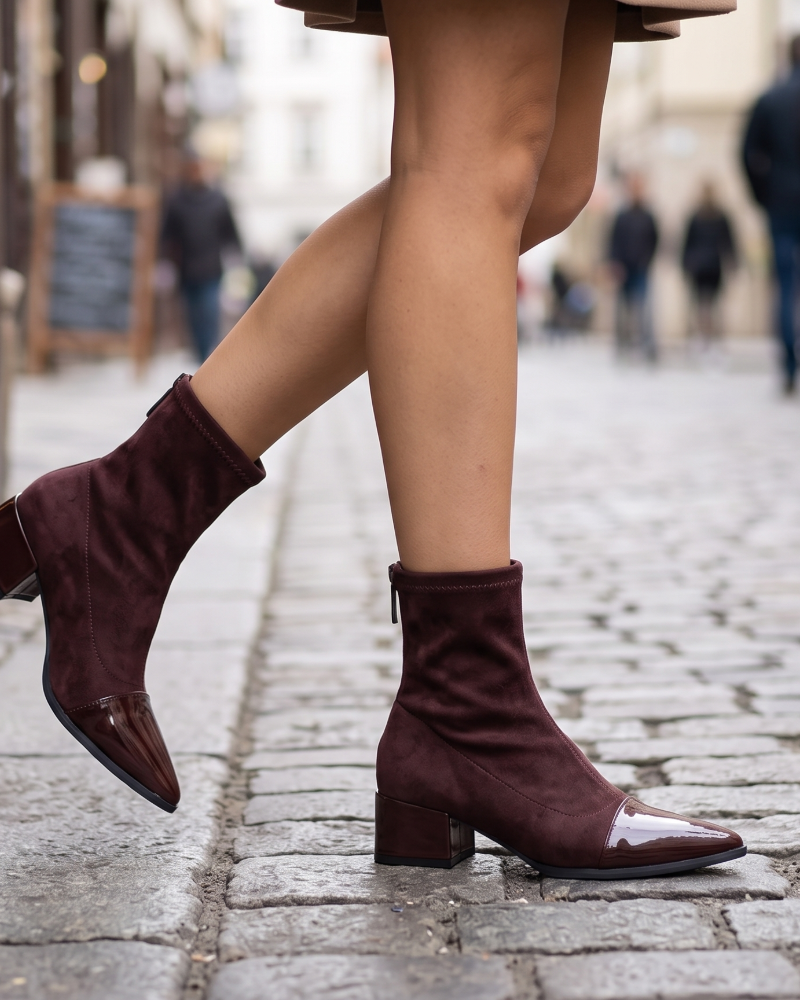 Gabrielle Women’s Ankle Boots – Block Heel Bottines with Non-Slip Sole