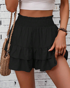 Zoe Women's Ruffle Shorts – High Waist Casual Summer Shorts for Everyday Wear
