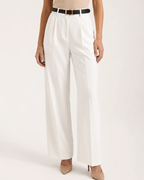 Adrian Women’s Wide Leg Pants – High Waist Tailored Trousers with Front Seams