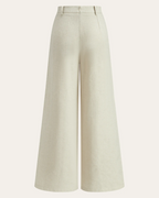 Vanessa Women’s Wide Leg Pants – Mid Waist Trousers with Hidden Zipper