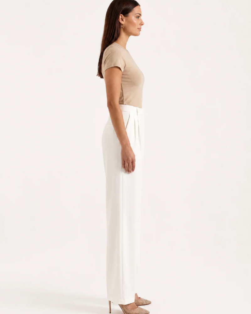 Adrian Women’s Wide Leg Pants – High Waist Tailored Trousers with Front Seams