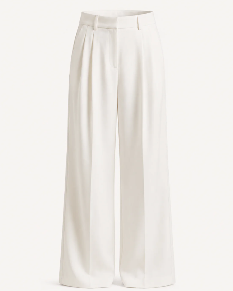 Adrian Women’s Wide Leg Pants – High Waist Tailored Trousers with Front Seams