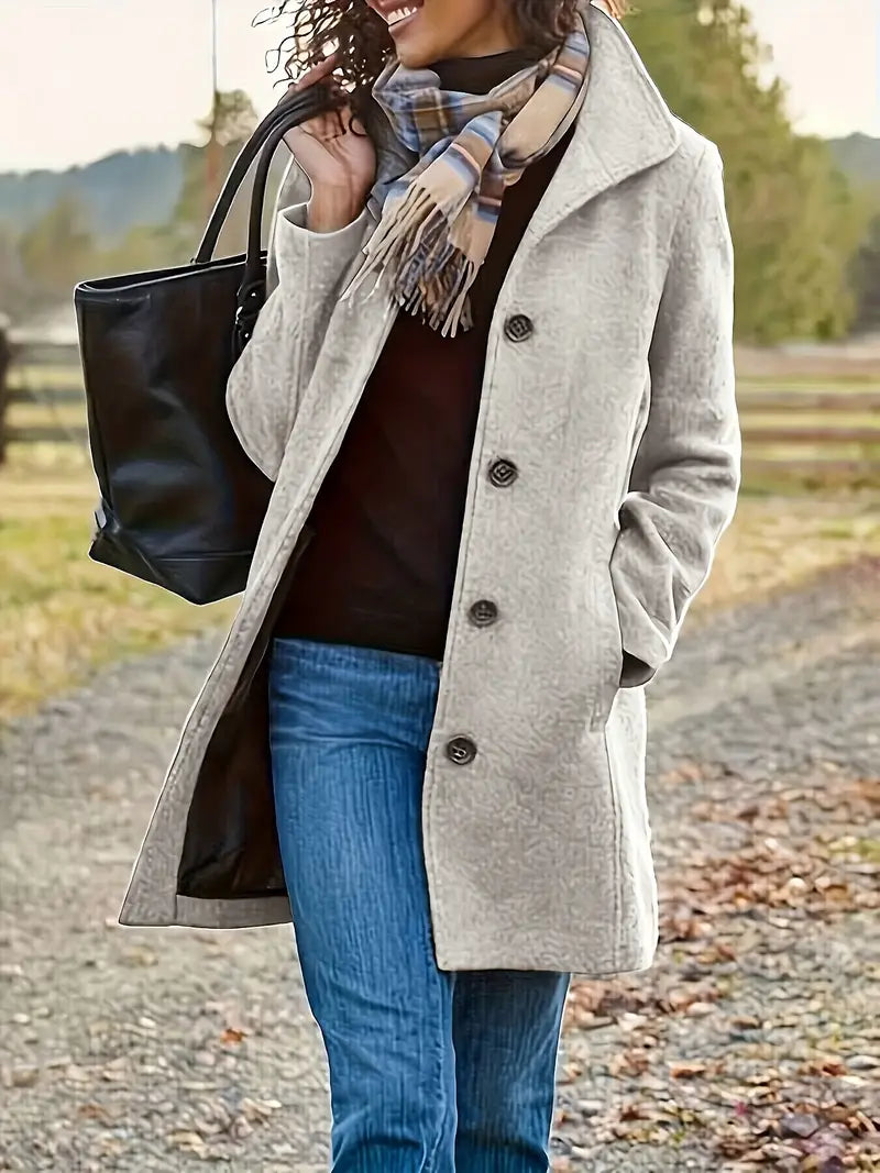 Brianna Women’s Winter Coat – Elegant Warm Long Coat with Feminine Tailored Fit