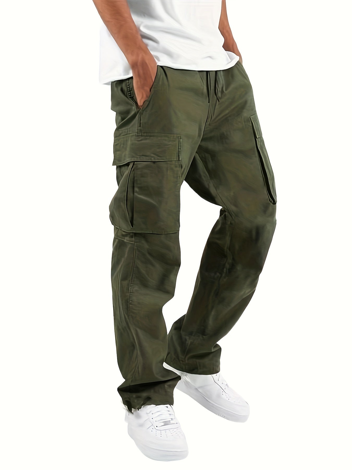Tristan Men’s Cargo Trousers – Relaxed Fit Cotton Utility Pants with Cargo Pockets