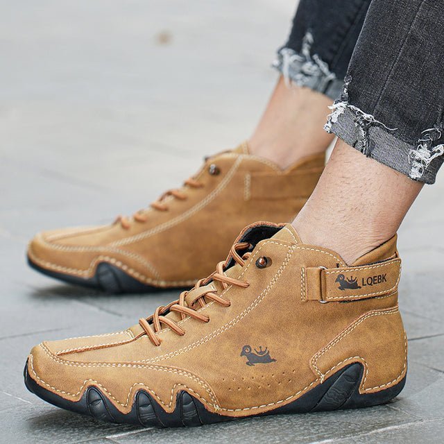 Eric Men’s Leather Shoes – Breathable Lace-Up Comfort Shoes for Business & Casual Wear