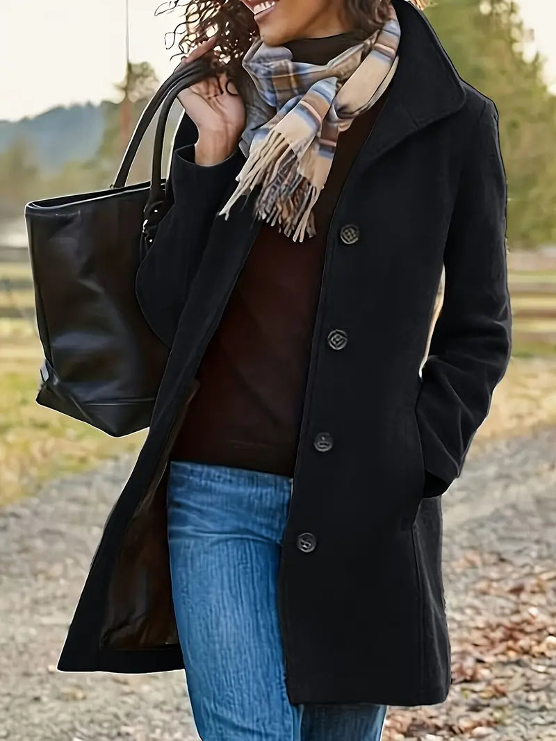 Brianna Women’s Winter Coat – Elegant Warm Long Coat with Feminine Tailored Fit
