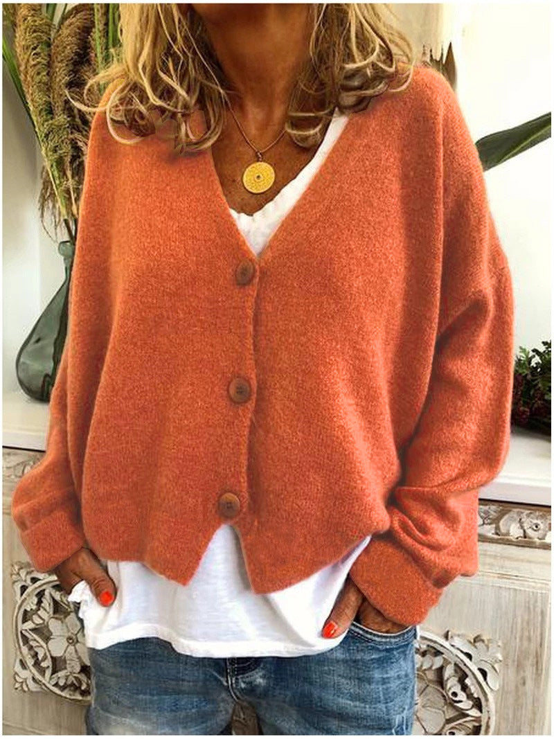 Rowyn Women’s Knit Cardigan – Soft V-Neck Cardigan for Elegant Casual Comfort