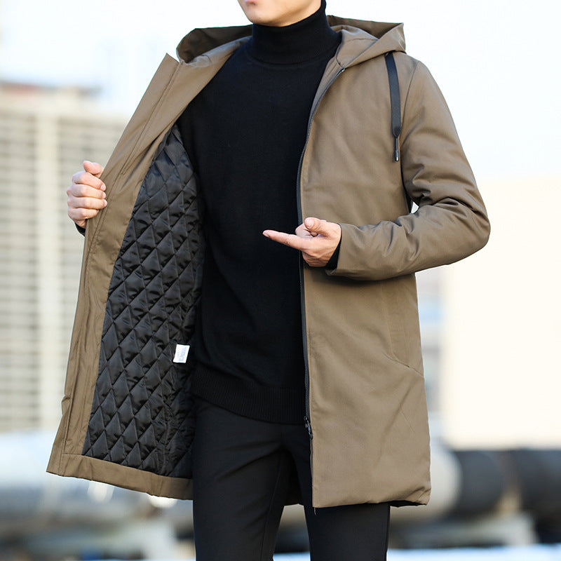 Eric Men’s Winter Jacket – Waterproof Long Coat with Insulated Hooded Design
