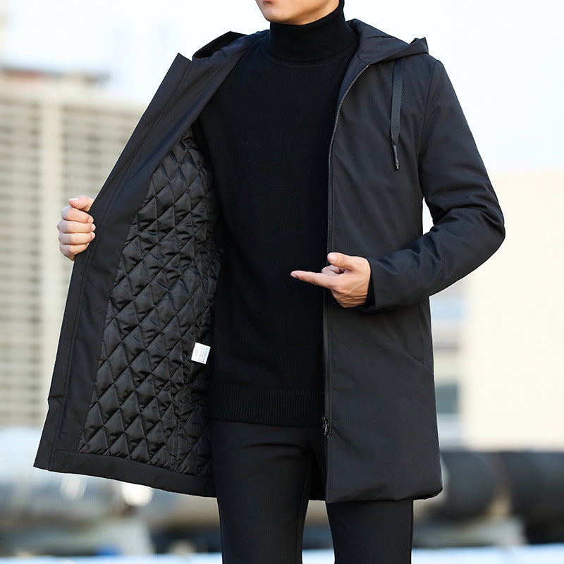 Eric Men’s Winter Jacket – Waterproof Long Coat with Insulated Hooded Design