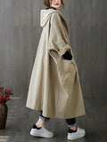 Selena Women’s Long Trench Coat – Elegant Hooded Waterproof Jacket for Rainy Days