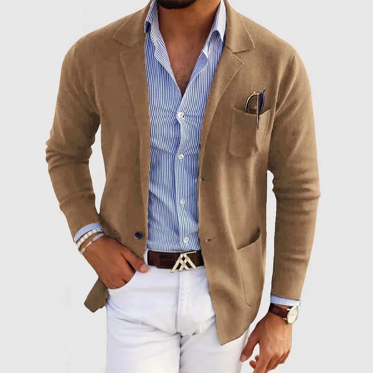 Elton Men’s Wool Blazer – Elegant Classic Jacket for Business & Smart Casual Wear