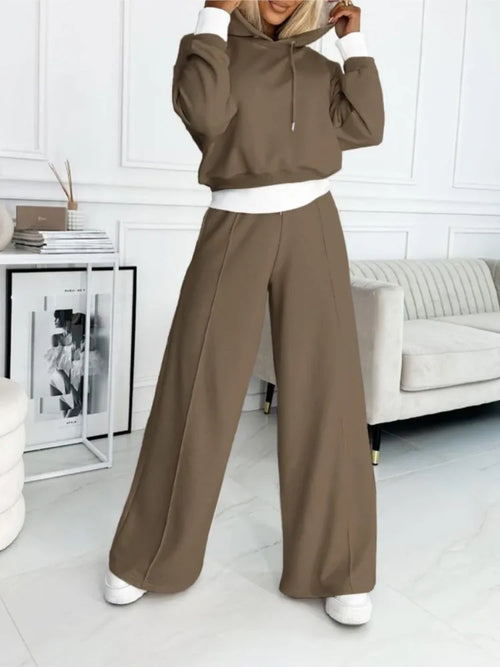 Aurora Women’s Casual Two-Piece Set – Soft Loose Fit Lounge Set with Elastic Waist