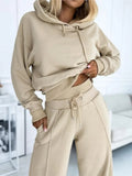 Aurora Women’s Casual Two-Piece Set – Soft Loose Fit Lounge Set with Elastic Waist