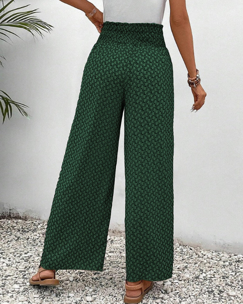 Henriette Women’s High-Waist Wide Leg Trousers – Elegant Comfortable Flared Pants