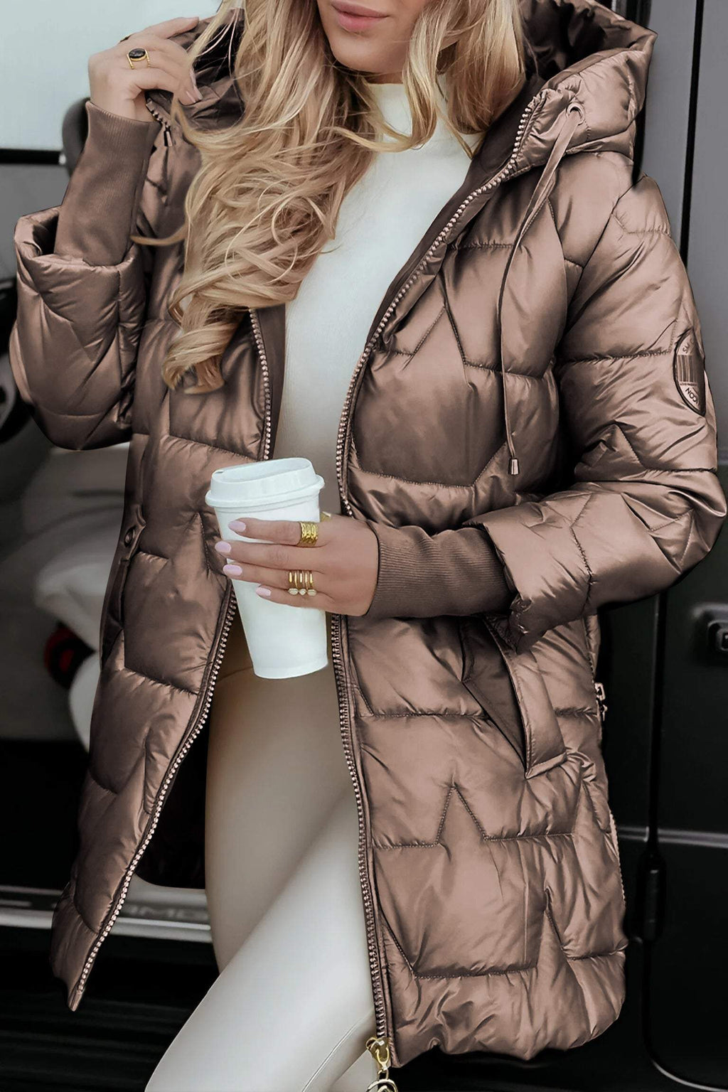 Kimberly Women’s Hooded Autumn Coat – Warm Cotton Blend Jacket for Everyday Wear