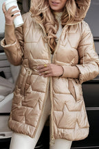 Kimberly Women’s Hooded Autumn Coat – Warm Cotton Blend Jacket for Everyday Wear