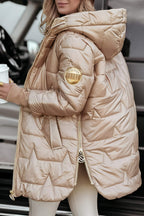 Kimberly Women’s Hooded Autumn Coat – Warm Cotton Blend Jacket for Everyday Wear