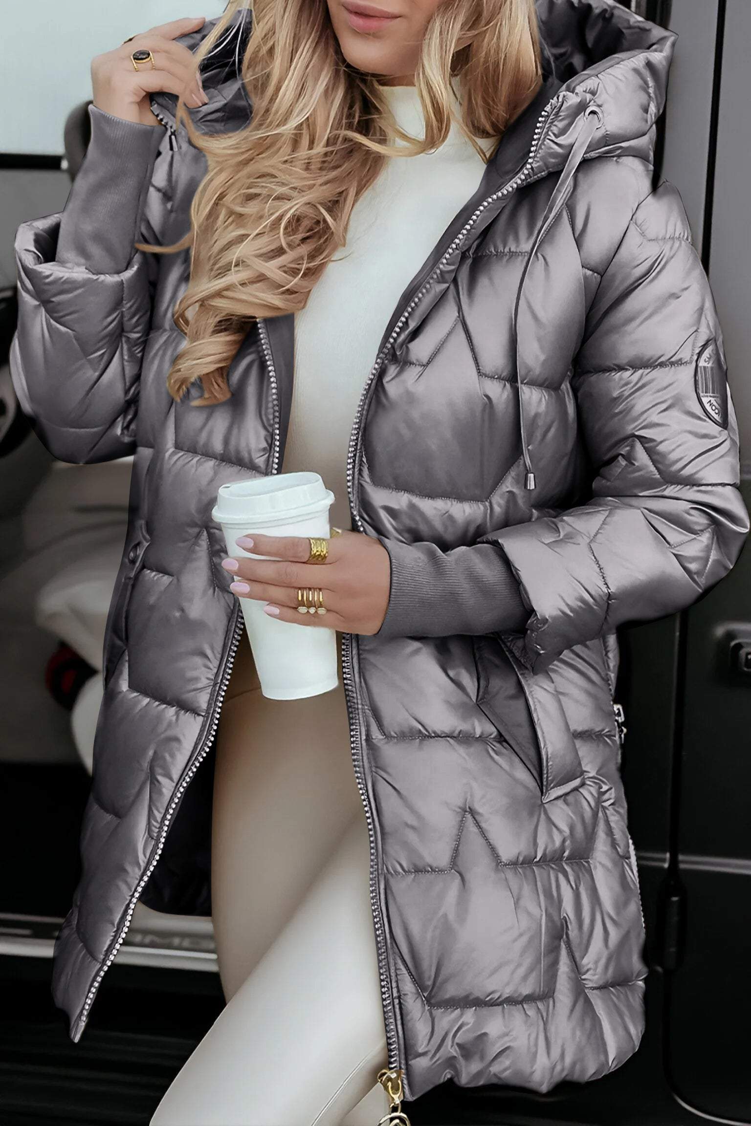 Kimberly Women’s Hooded Autumn Coat – Warm Cotton Blend Jacket for Everyday Wear