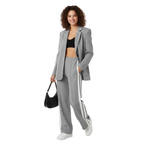 Aila Women’s Athleisure Set – Striped Cotton Tracksuit with Casual Chic Comfort