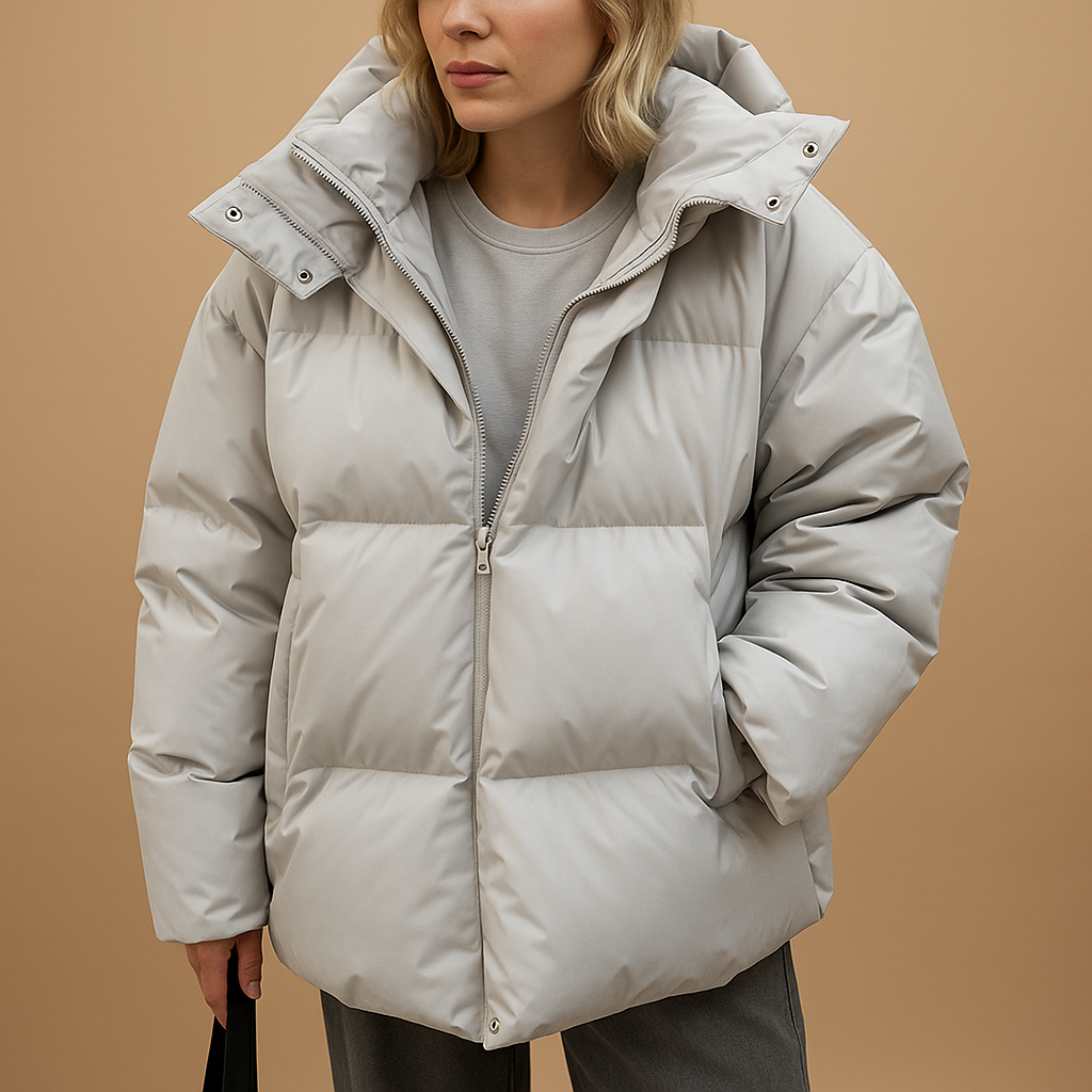 Delaney Women’s Oversized Winter Jacket – Water-Resistant Hooded Puffer Coat