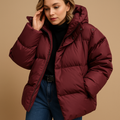 Delaney Women’s Oversized Winter Jacket – Water-Resistant Hooded Puffer Coat