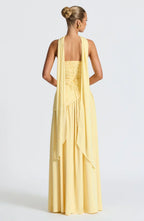 Victoria Women’s Evening Dress – Strapless Maxi Gown with High Split & Elegant Fit