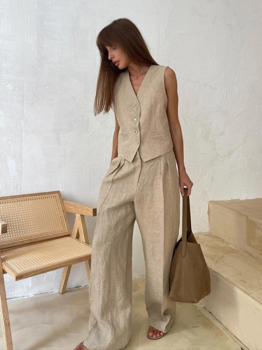 Freya Women’s Linen Set – Effortless Summer Elegance and Comfort