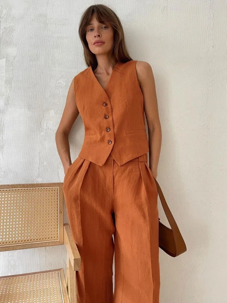 Freya Women’s Linen Set – Effortless Summer Elegance and Comfort