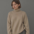Sydney Women’s Cashmere Turtleneck Jumper – Oversized Soft Luxury Knit Sweater