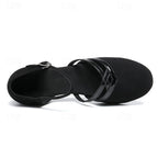 Zeline Women’s Dance Shoes – Elegant Latin Heels with Suede Sole & Adjustable Strap