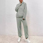 Sloane Women’s Fleece Lounge Set – Soft Hooded Winter Pyjama Set with Relaxed Fit