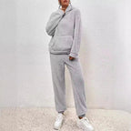 Sloane Women’s Fleece Lounge Set – Soft Hooded Winter Pyjama Set with Relaxed Fit