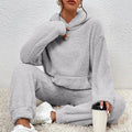 Sloane Women’s Fleece Lounge Set – Soft Hooded Winter Pyjama Set with Relaxed Fit