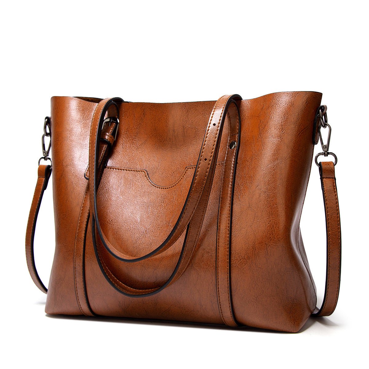 Nyomi Women’s Leather Tote Bag – Large Elegant Work Handbag for Office & Daily Use