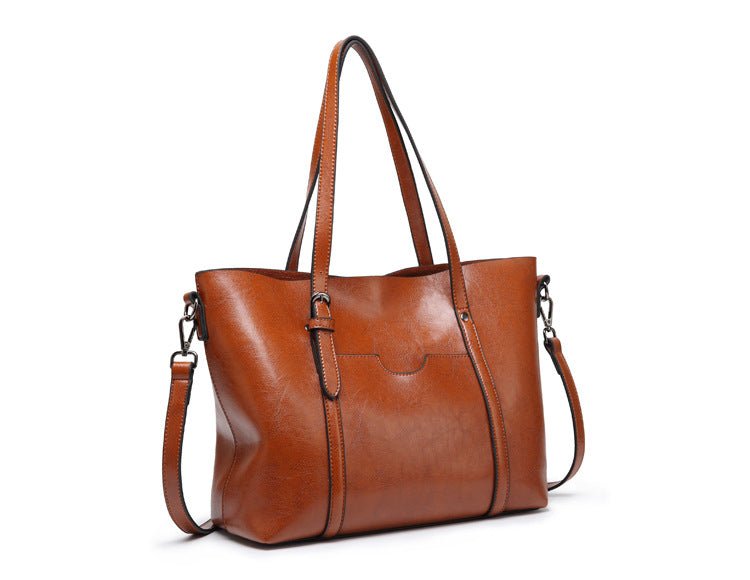 Nyomi Women’s Leather Tote Bag – Large Elegant Work Handbag for Office & Daily Use