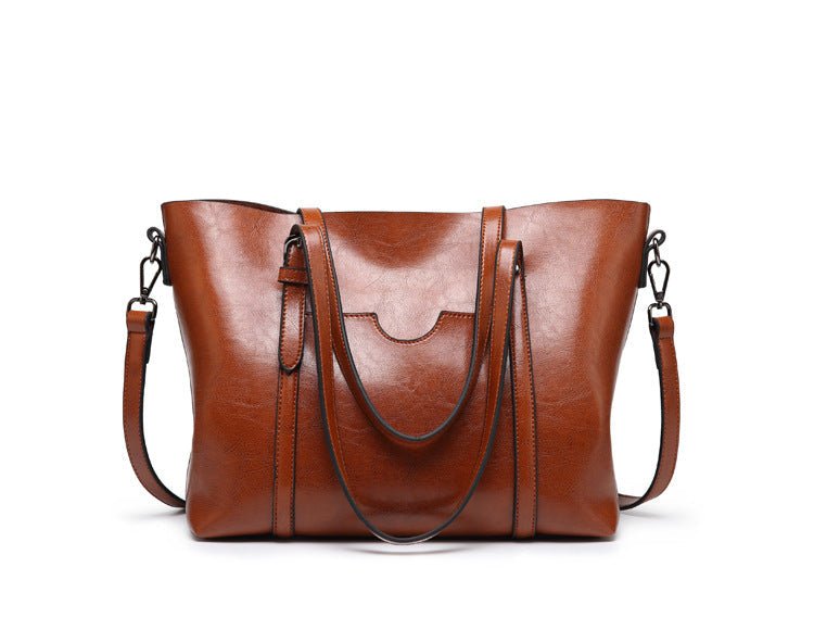 Nyomi Women’s Leather Tote Bag – Large Elegant Work Handbag for Office & Daily Use
