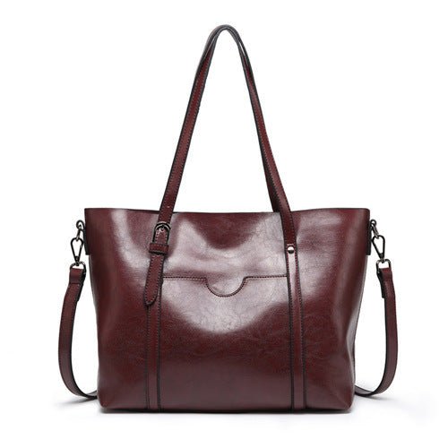 Nyomi Women’s Leather Tote Bag – Large Elegant Work Handbag for Office & Daily Use