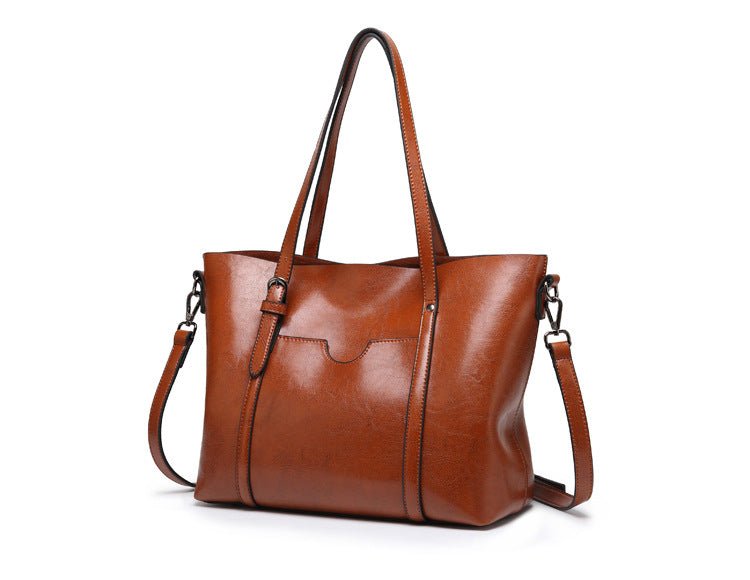 Nyomi Women’s Leather Tote Bag – Large Elegant Work Handbag for Office & Daily Use