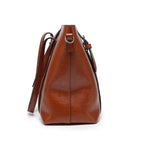 Nyomi Women’s Leather Tote Bag – Large Elegant Work Handbag for Office & Daily Use
