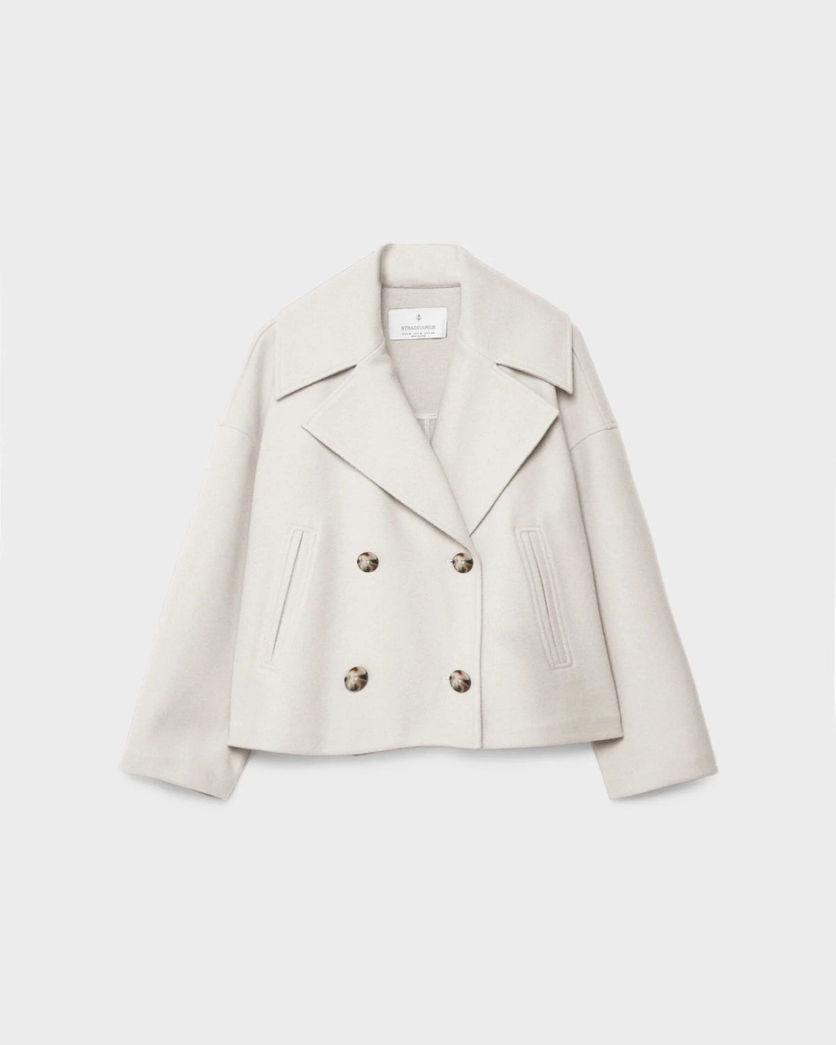 Vanessa Women’s Wool Blend Jacket – Elegant Cropped Winter Coat with Wide Lapels