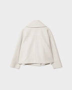 Vanessa Women’s Wool Blend Jacket – Elegant Cropped Winter Coat with Wide Lapels