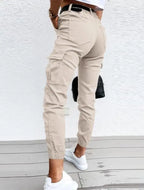 Jordyn Women’s Cargo Trousers – High Waist Utility Pants with Relaxed Tapered Fit