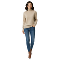 Léa Women’s Cashmere Turtleneck Sweater – Soft Elegant Slim Fit Knit Pullover
