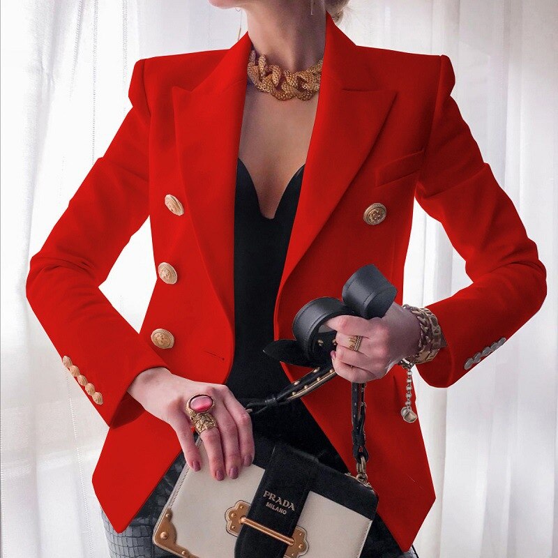 Hailey Women’s Elegant Blazer – Tailored Long Sleeve Jacket for Office & Casual Wear