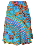 Ivy Women’s 2-in-1 Tie Dye Skirt – Viscose A-Line Midi Skirt Top