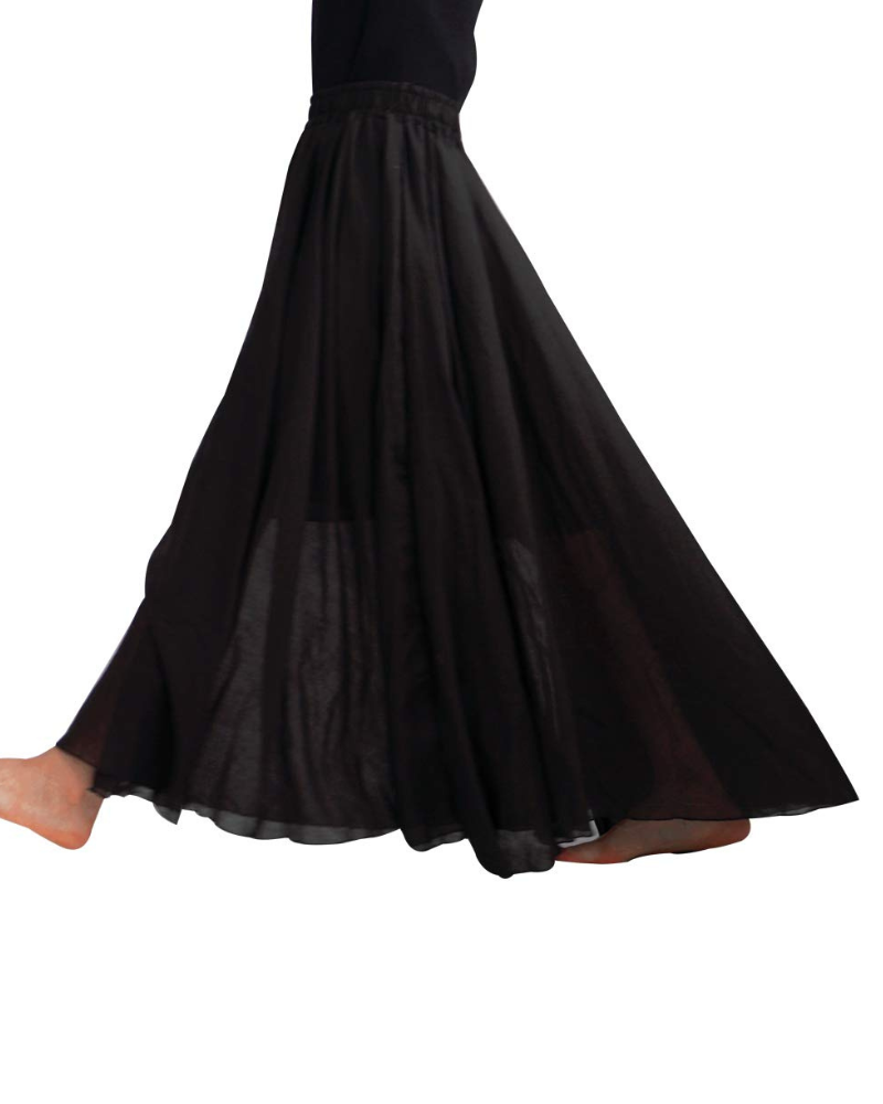 Nora Women’s Maxi Skirt – Cotton Linen Double Layer Skirt with Elastic Waist